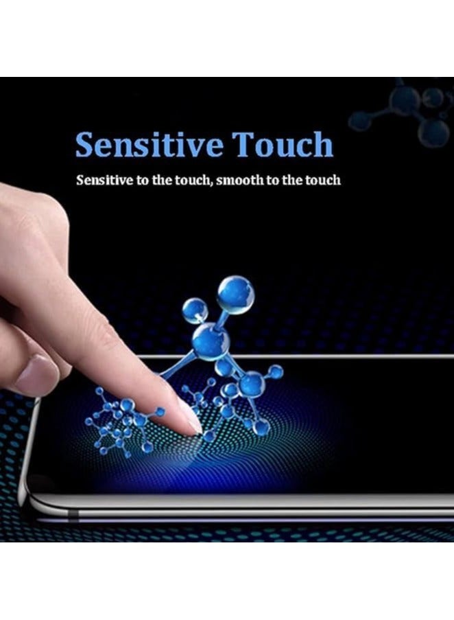 M7molge Full Coverage Glass Screen Protector for Oppo A96 - Black Frame - Image 3