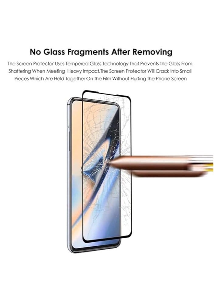M7molge Full Coverage Glass Screen Protector for Oppo A96 - Black Frame - Image 5