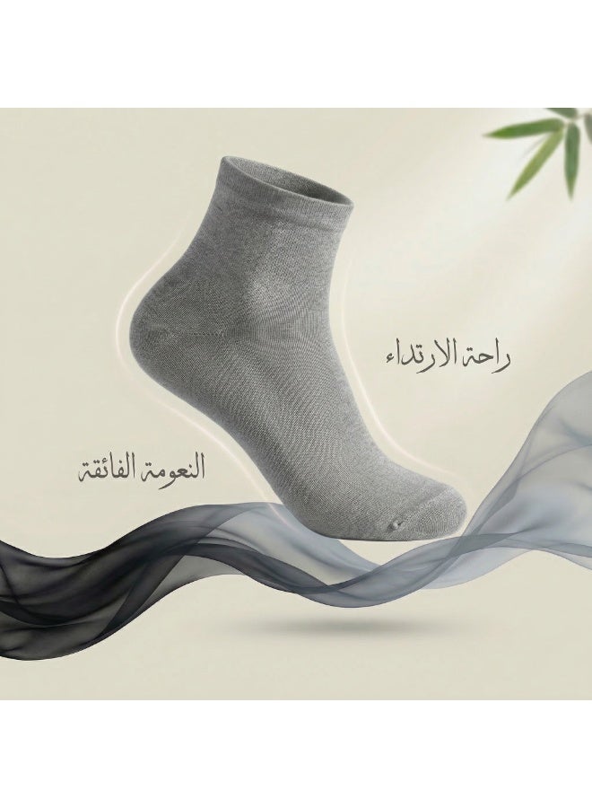 دودوليزا شراب نسائي لمرضى السكري من البامبو بتقنية نانو الفضة مضاد للبكتيريا مقاس متوسط رمادي 5 أزواج - Image 4
