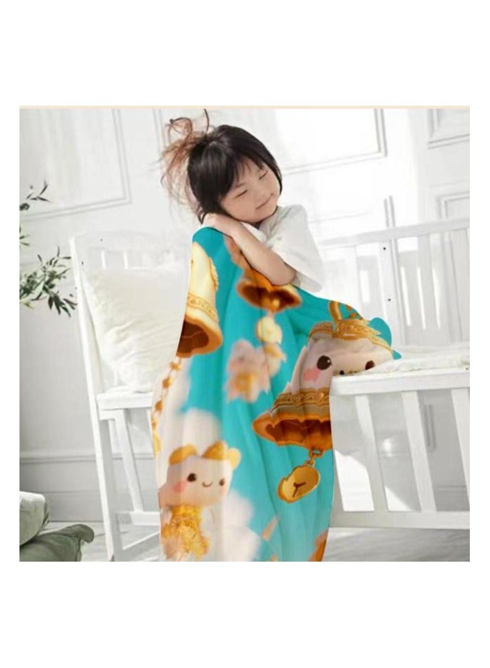 general Children's or student cartoon flannel thin blanket (warm and comfortable, suitable for sleep, games) 100cm*150cm - 823 - Image 3