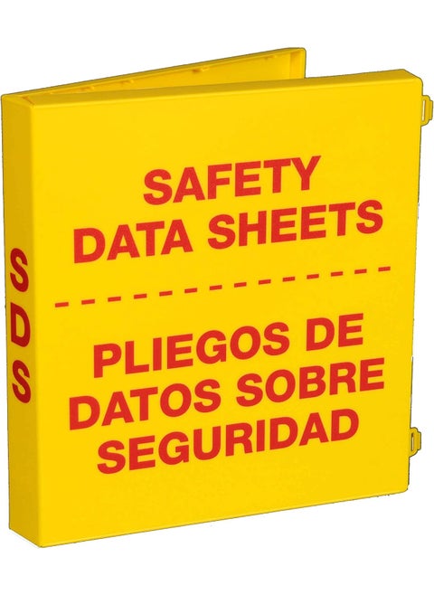 UniKeep SDS Bilingual Binder  15 Ring Capacity3 Poly Rings Fully Enclosed Case