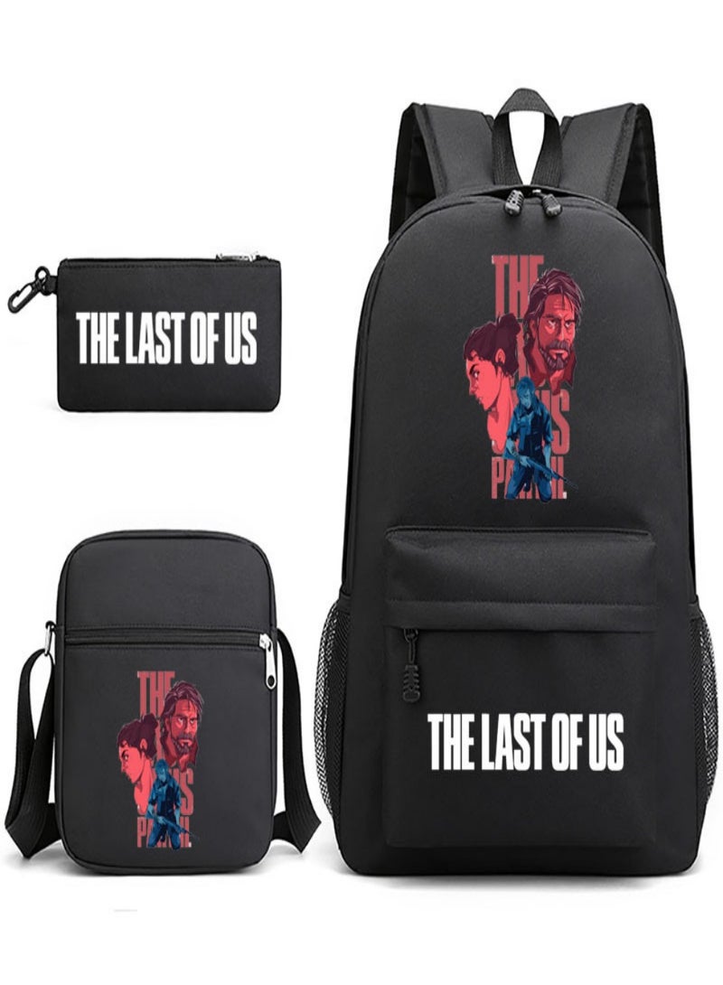 The Last Of Us Children Backpack Schoolbag Teen Student School Book bag with Lunch Box Pen Case 3 in 1 for Kids