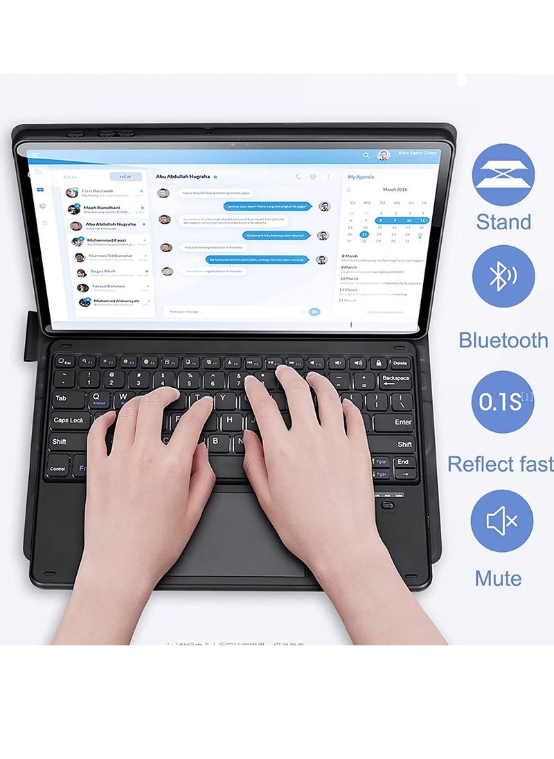 ELTRAZONE - Keyboard Case Compatible with Samsung Galaxy Tab S8 Ultra 14.6 Inch 2022, Magnetically Detachable Bluetooth Keyboard with Touchpad, Slim Stand Cover, Auto Sleep/Wake, - Image 1