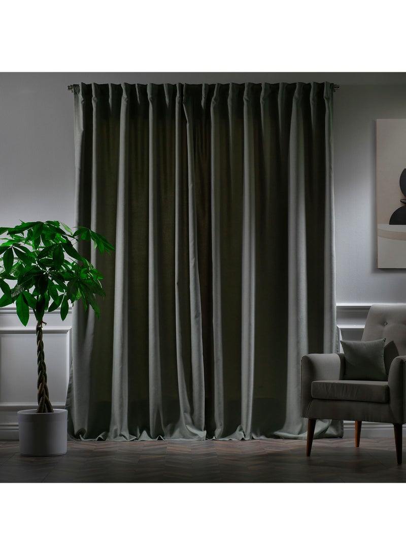 Zeenah Furniture Solid Color Home Decorative Curtains Velvet Look 2 Panels Hanging Back Tap & Rod Pocket Living Room Nursery Room Kitchen Office Windows Home Decoration  - Image 2