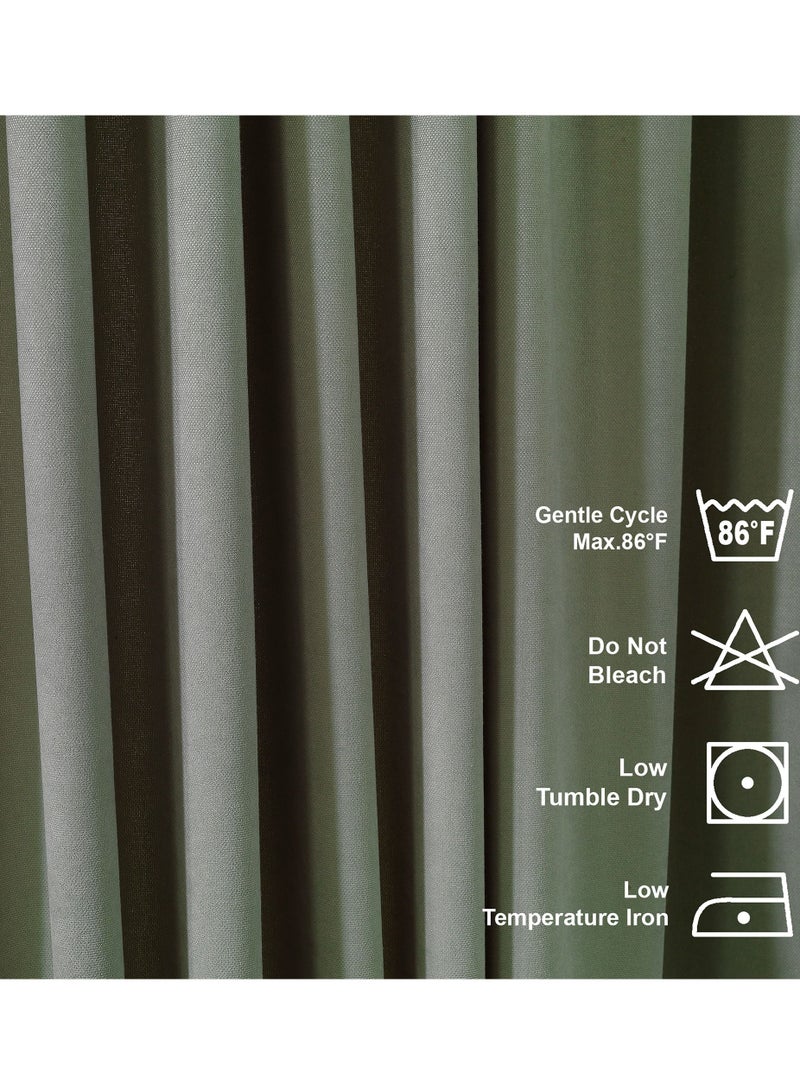 Zeenah Furniture Solid Color Home Decorative Curtains Velvet Look 2 Panels Hanging Back Tap & Rod Pocket Living Room Nursery Room Kitchen Office Windows Home Decoration  - Image 4