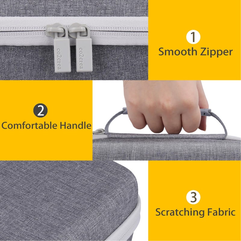 co2CREA Hard Case Compatible with KODAK Dock Plus 4PASS Instant Photo Printer 4x6, Photo Papers/Power Adapter/Cartridge and Other Accessories, Grey Case - Image 4