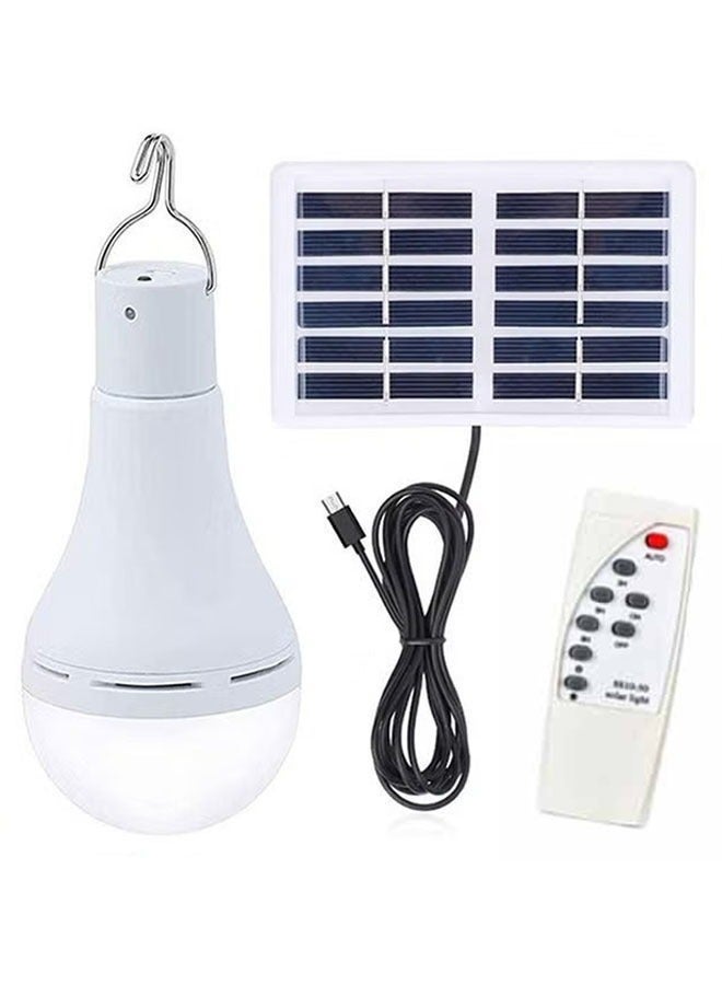 Portable Solar Light Bulbs, USB Rechargeable Emergency LED Bulbs with Remote Timer for Shed Hiking Camping Tent Hurricane Power Outage Lamps Outdoor Indoor Home Garden Yard Lights - Image 1