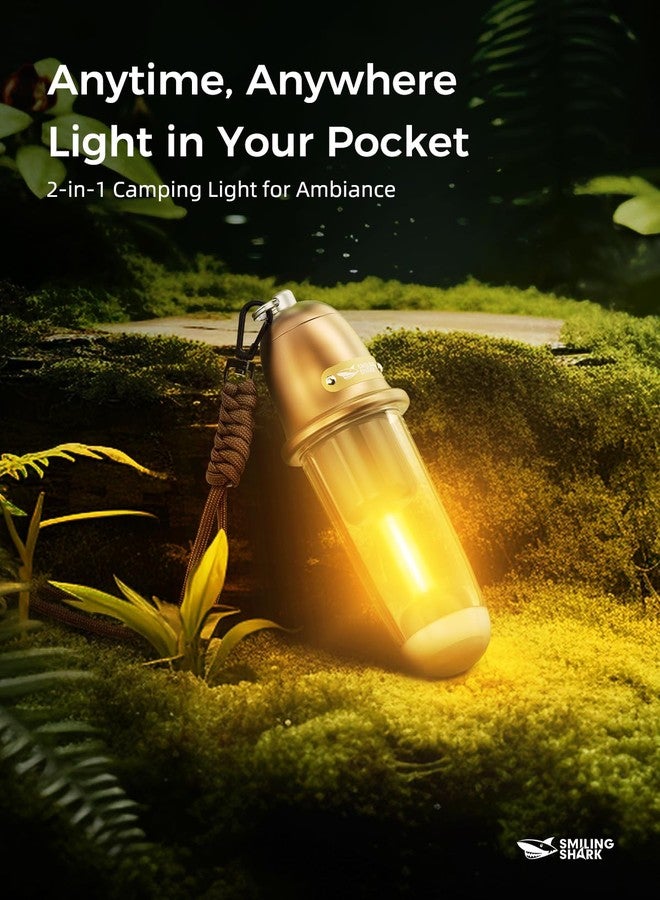 Smiling Shark Camping Light with Lanyard Rechargable IPX4 Waterproof - Image 2