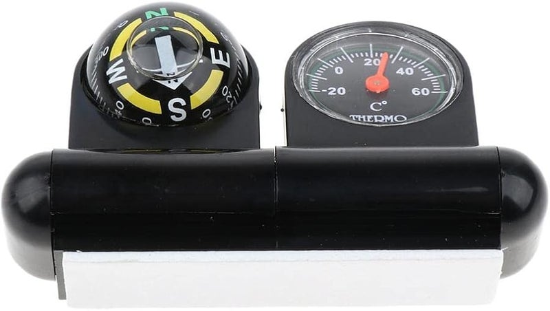 2 In 1 Removable Car Compass Thermometer For Van Truck Vehicle Boat Black - Image 4