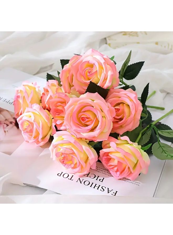 Quicksand Champagne Artificial Rose Bouquet Bobo Ball Flower Table Decoration DIY - Image 4