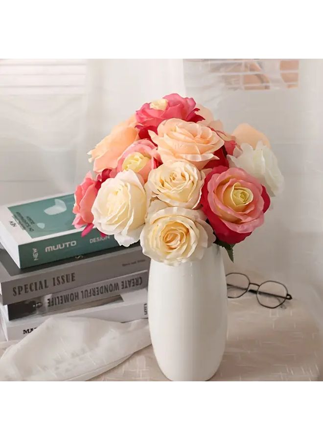 Quicksand Champagne Artificial Rose Bouquet Bobo Ball Flower Table Decoration DIY - Image 1