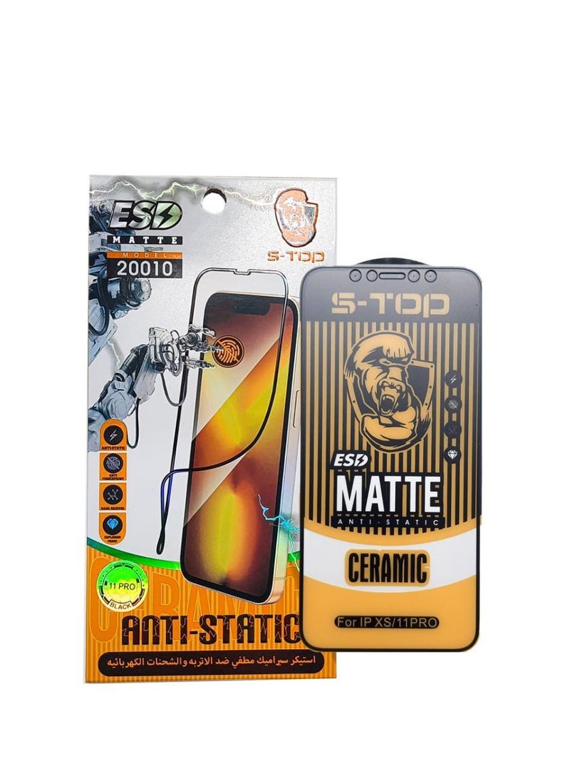 اس-توب لاصقة حماية للشاشة من الزجاج المقوى لهاتف أبل آيفون 11 برو/آيفون Xs شفاف - Image 2