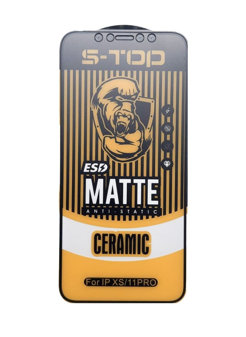 اس-توب لاصقة حماية للشاشة من الزجاج المقوى لهاتف أبل آيفون 11 برو/آيفون Xs شفاف - Image 1