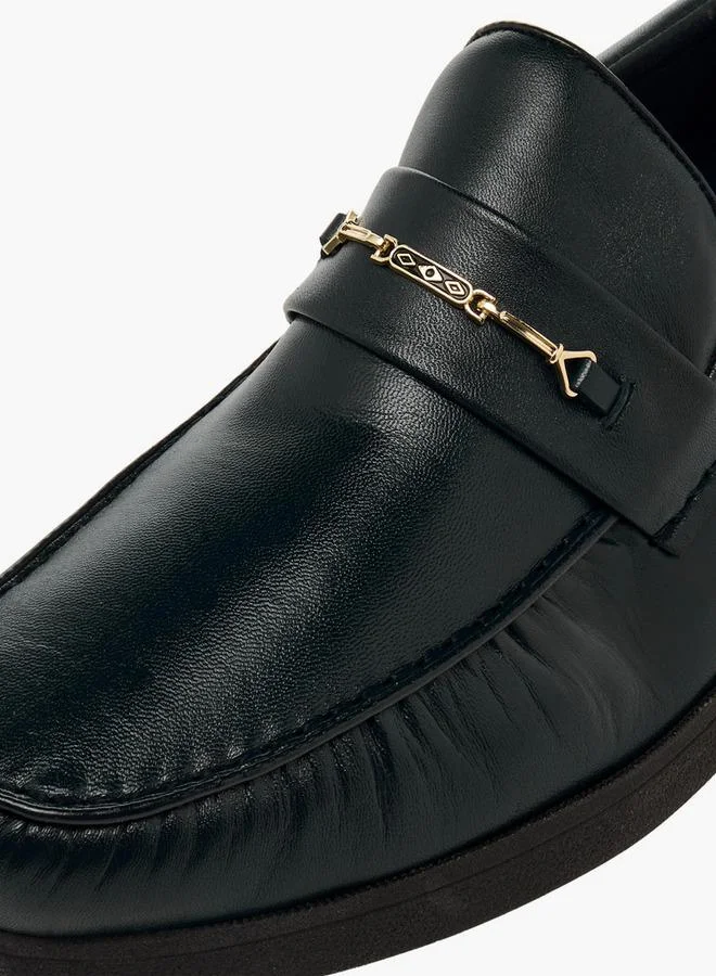 Pinosos BLACK Men Slip-On Genuine Leather Loafers for Men | Best Price UAE