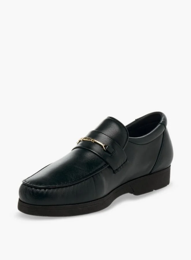 Pinosos BLACK Men Slip-On Genuine Leather Loafers for Men | Best Price UAE