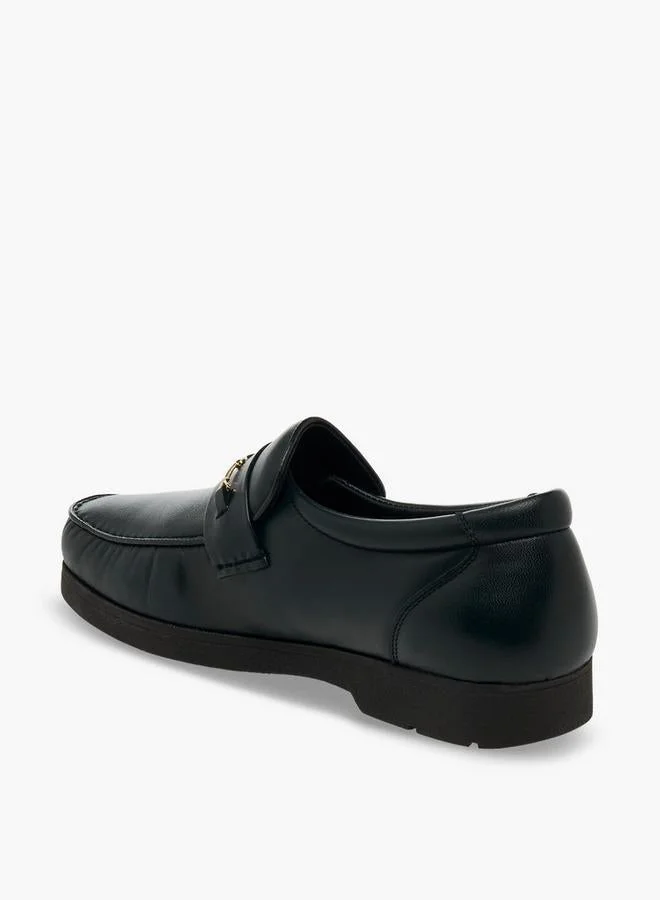 Pinosos BLACK Men Slip-On Genuine Leather Loafers for Men | Best Price UAE