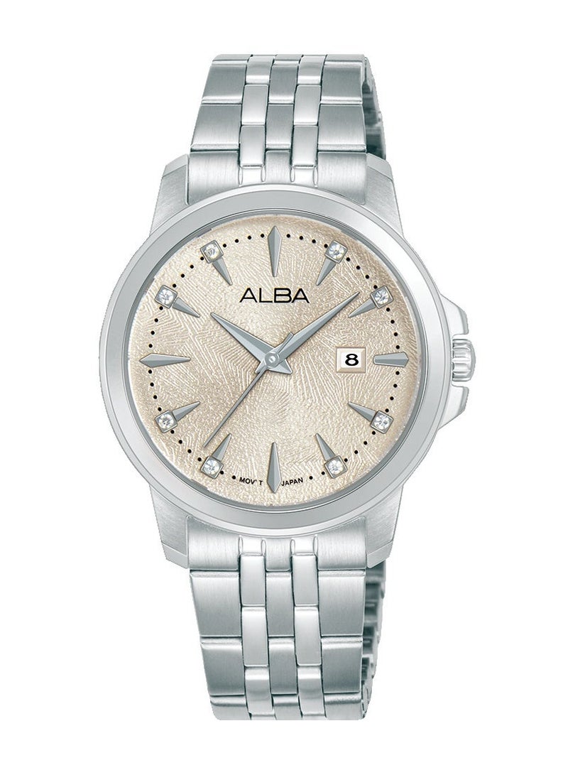 Alba Fashion Women’s Watch AH7EY3X1, 32 mm Ivory Dial, Stainless Steel Case & Bracelet, 50 m WR - Image 1