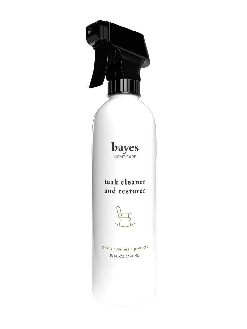 Bayes High Performance Teak Cleaner & Restorer - Cleans, Shines, and Protects - Maintains Fine Teak and Restores Neglected Teak - 16 oz - Image 1