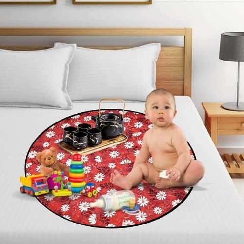 Khushimit® Water Resistant Baby Bed Sheet Protector || Baby Enjoy Food on Bed with Playing || Baby Playing Sheet || Picnic Mat for Baby with Stain Resistant || Size- 36 * 36 Inch || (Design-KM1004) - Image 1