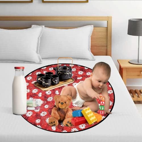 Khushimit® Water Resistant Baby Bed Sheet Protector || Baby Enjoy Food on Bed with Playing || Baby Playing Sheet || Picnic Mat for Baby with Stain Resistant || Size- 36 * 36 Inch || (Design-KM1004) - Image 2