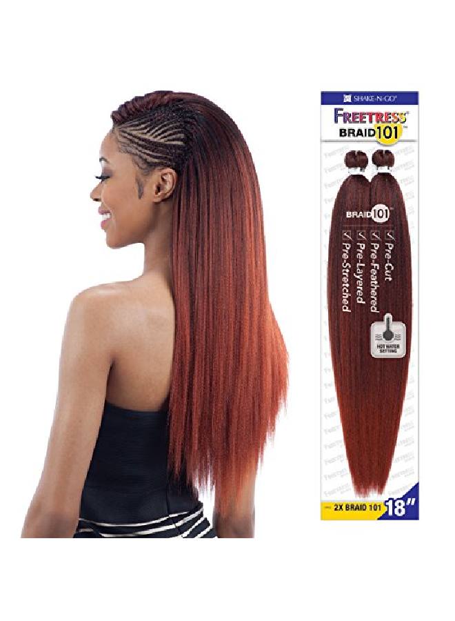 Freetress 2X Braid 101 18" (1B Off Black) Freetress Synthetic Hair Jumbo Braiding - Image 1