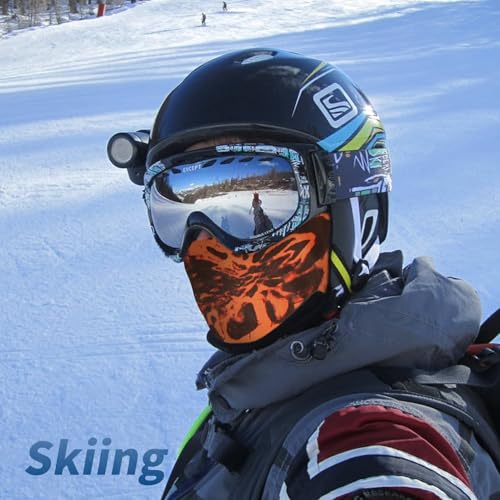 YESLIFE Orange Balaclava Ski Mask for Men and Women, Summer Face Mask for Motorcycle Helmets, Dirt Bike Accessories Neck Gaiter, Bandanas - Image 2