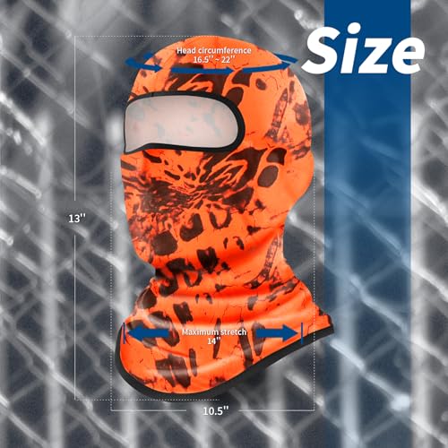 YESLIFE Orange Balaclava Ski Mask for Men and Women, Summer Face Mask for Motorcycle Helmets, Dirt Bike Accessories Neck Gaiter, Bandanas - Image 5