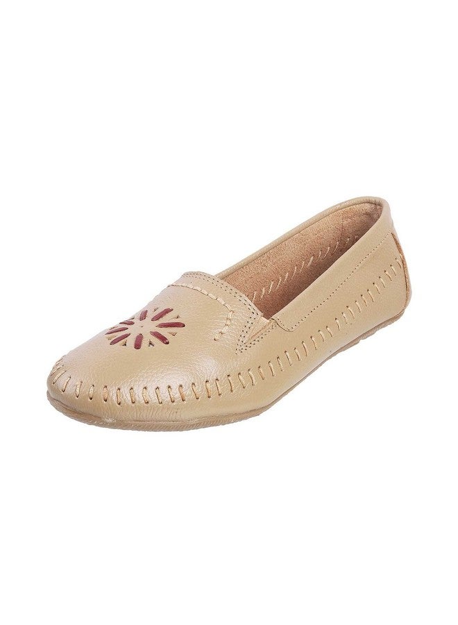 مترو حذاء باليرينا نسائي من الجلد باللون البيج من Metro (مقاس (3 المملكة المتحدة (36 الاتحاد الأوروبي)) - Image 1