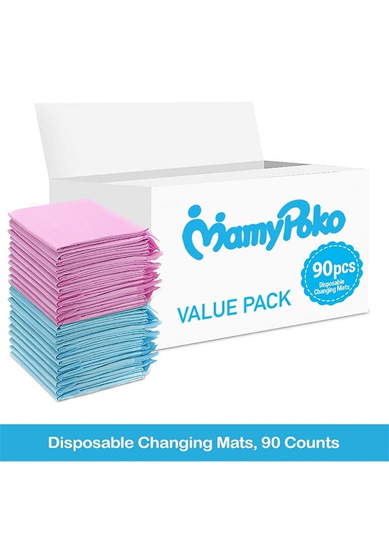MamyPoko Disposable Changing Mats, 90 Counts, Soft Waterproof Mat, Portable Leak Proof Changing Mat, New Mom Leak-Proof Under pad, Mattress Table Protector Pad  - Image 2