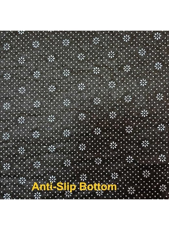 Fabienne Islamic Prayer Mat 70x110cm Smooth Velvet Texture Anti-Slip Premium Prayer Rug Compact Size Musalla for Men Women Kids Eid Gift Ramadan Carpet Dark Brown Random Print - Image 3