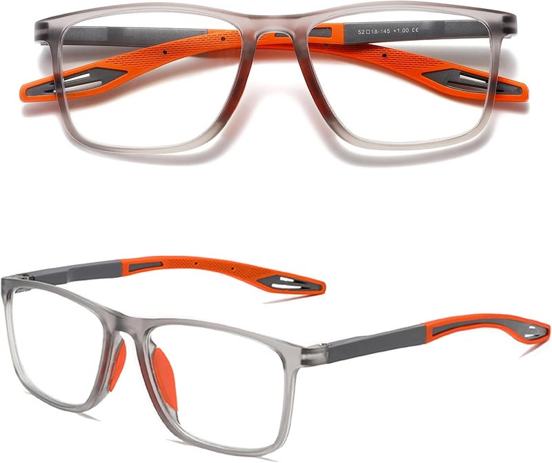 Hubeye TR90 Sports Reading Glasses for Men and Women Good Square Comfortable Flexible Anti-Blue Computer Glasses High Quality Comfortable Reading Aid - Image 1