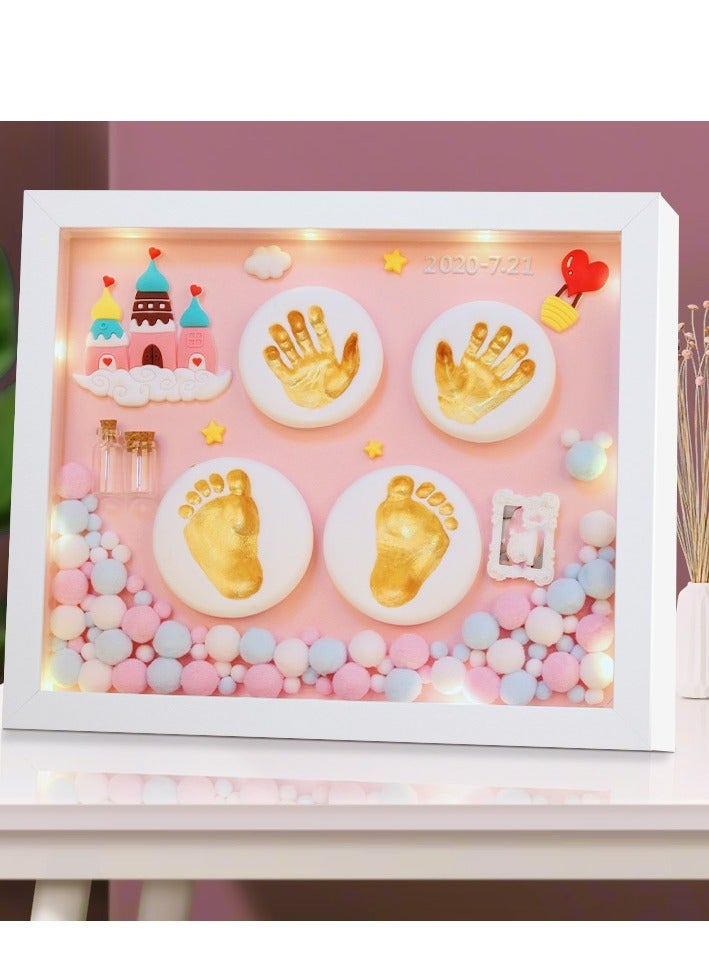 Baby Handprint and Footprint Maker Kit for Newborn Boys  Girls, Infant Milestone Picture Frames for Toddlers, Best New Mom Gift - Foot Impression Photo Keepsake for Girl  Boy