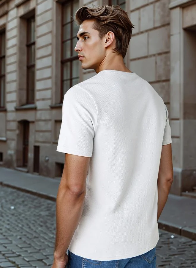Iconic Iconic Popcorn Textured T-shirt