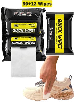 72pcs Disposable Shoe Cleaner Wipes Sneaker Wipes Quick Remove Dirt Grime Stain for Basketball Shoes Sneakerheads White Shoes Outdoors Travel