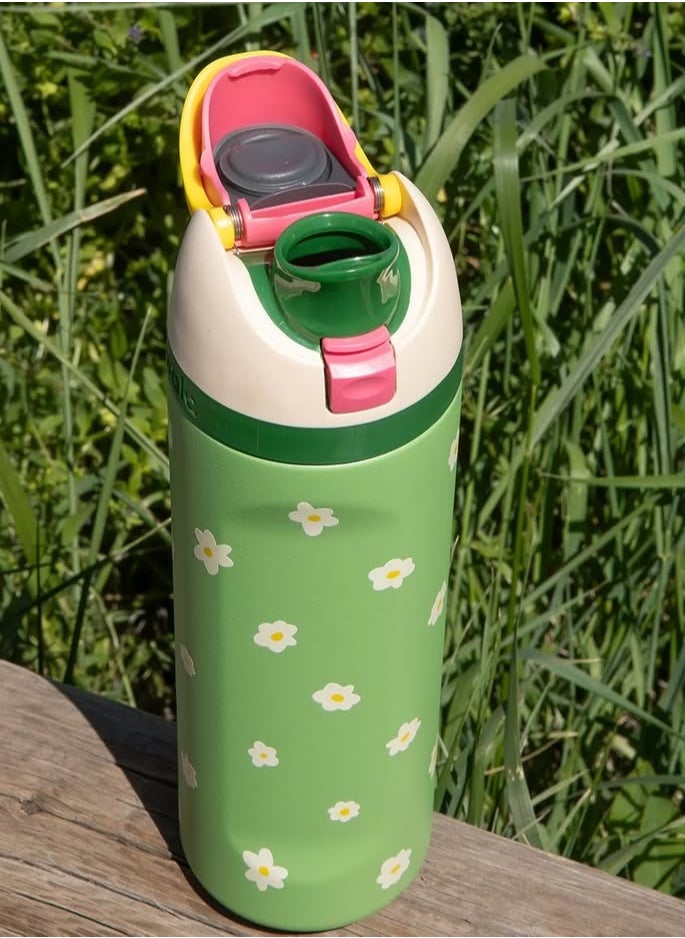 Owala - Freesip Insulated Stainless Steel Water Bottle With Straw For Sports And Travel, Bpa-Free, LIMITED EDITION Darling Daisy 24OZ - Image 1