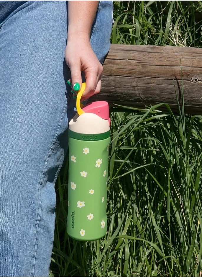 Owala - Freesip Insulated Stainless Steel Water Bottle With Straw For Sports And Travel, Bpa-Free, LIMITED EDITION Darling Daisy 24OZ - Image 1