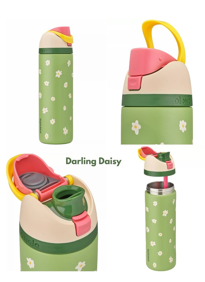 Owala - Freesip Insulated Stainless Steel Water Bottle With Straw For Sports And Travel, Bpa-Free, LIMITED EDITION Darling Daisy 24OZ - Image 1
