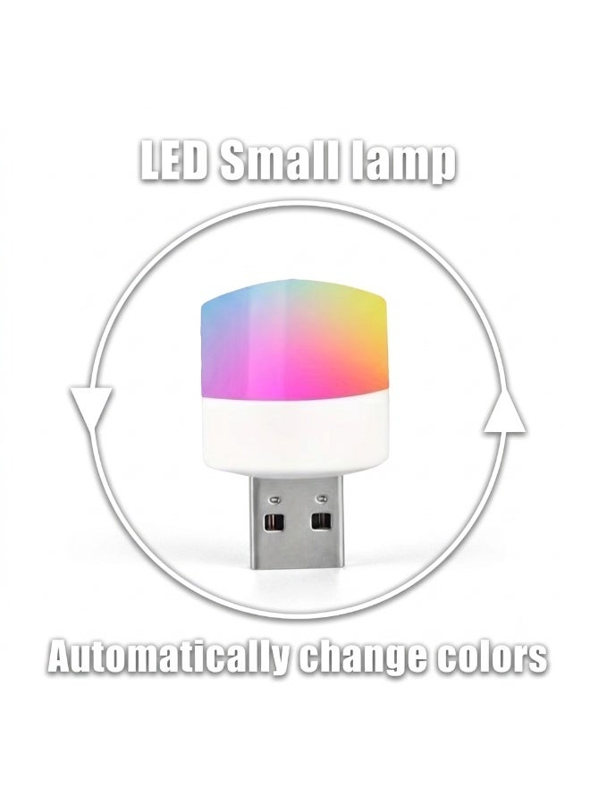 مصباح ليلي LED بمنفذ USB مع تغيير ألوان تلقائيRGB، مصباح جو مزخرف، قطعة واحدة - Image 3