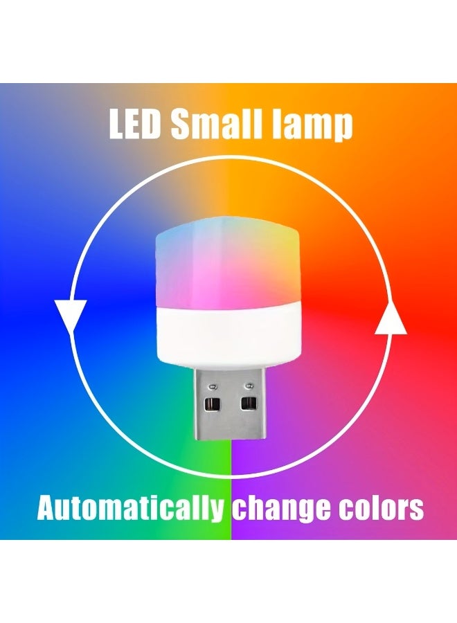 مصباح ليلي LED بمنفذ USB مع تغيير ألوان تلقائيRGB، مصباح جو مزخرف، قطعة واحدة - Image 1