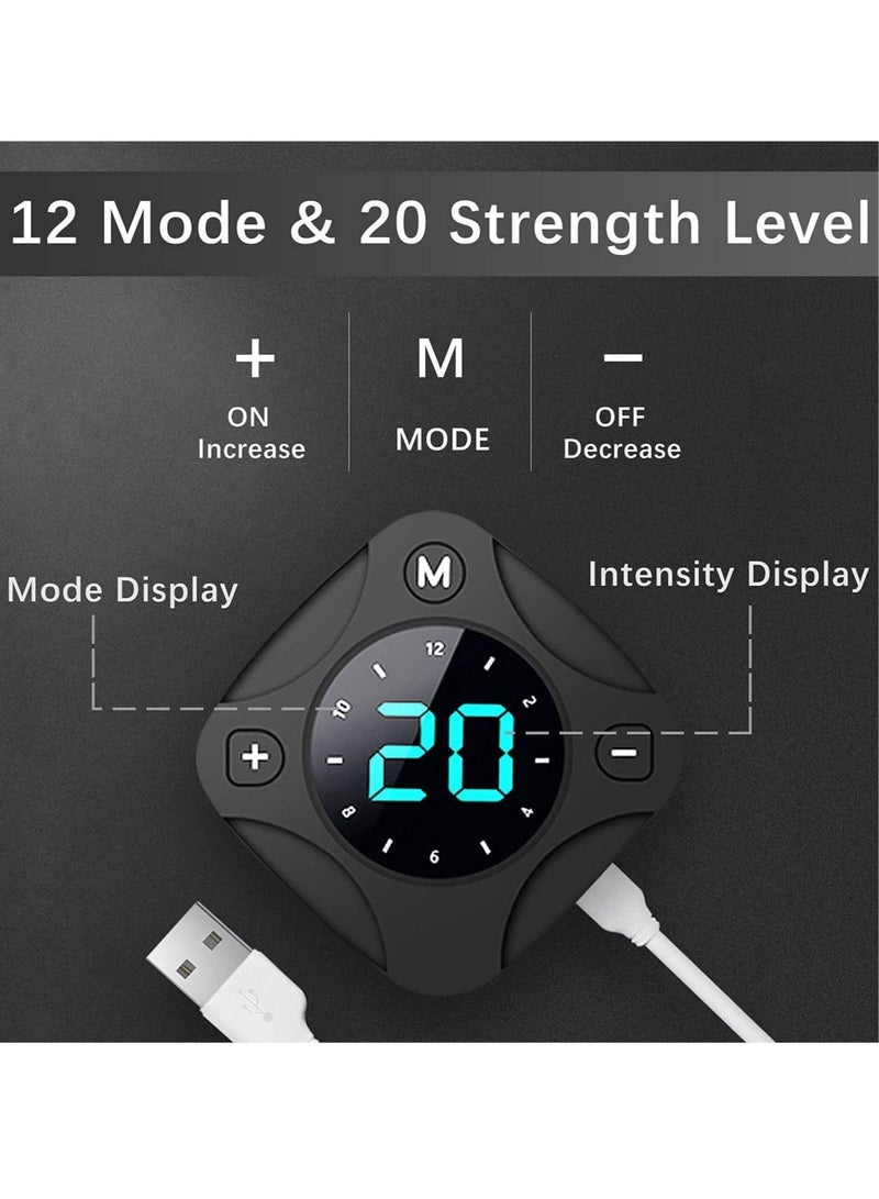 Y&D ABS Stimulator USB Rechargeable Portable Fitness Workout Equipment Without Gel Pads for Men Woman Arm, Leg Home Office The Latest Model 12 Modes 20 Levels of Intensity (for Beginners) - Image 2