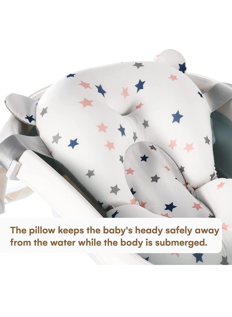 Excefore Baby Bath Pad, Adjustable Non-Slip Floating Infant Bath Support Cushion, Baby Bath Pillow for Bathtub, Bath Tub Seat Mat For New Born/Infants Bathing Support | Bath Organizers, 0-12 Months  - Image 4