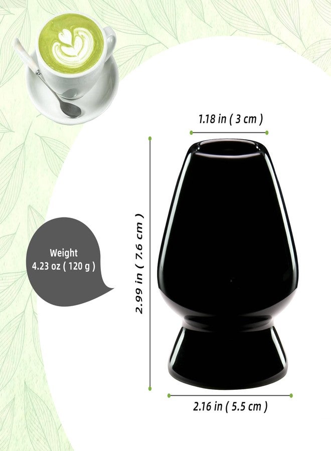 ECOLEMON Large Opening Matcha Whisk Holder for Shin Chasen, Black Matcha Whisk Stand, Chasens Holder, Kusenaoshi, Bamboo Whisks Reshaper - Image 5