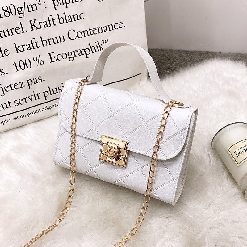 2023 New Ladies Small Square Bag Fashion Simple Shoulder Messenger Bag Chain Bag Female Source Manufacturers Straight Hair Generation - Image 1