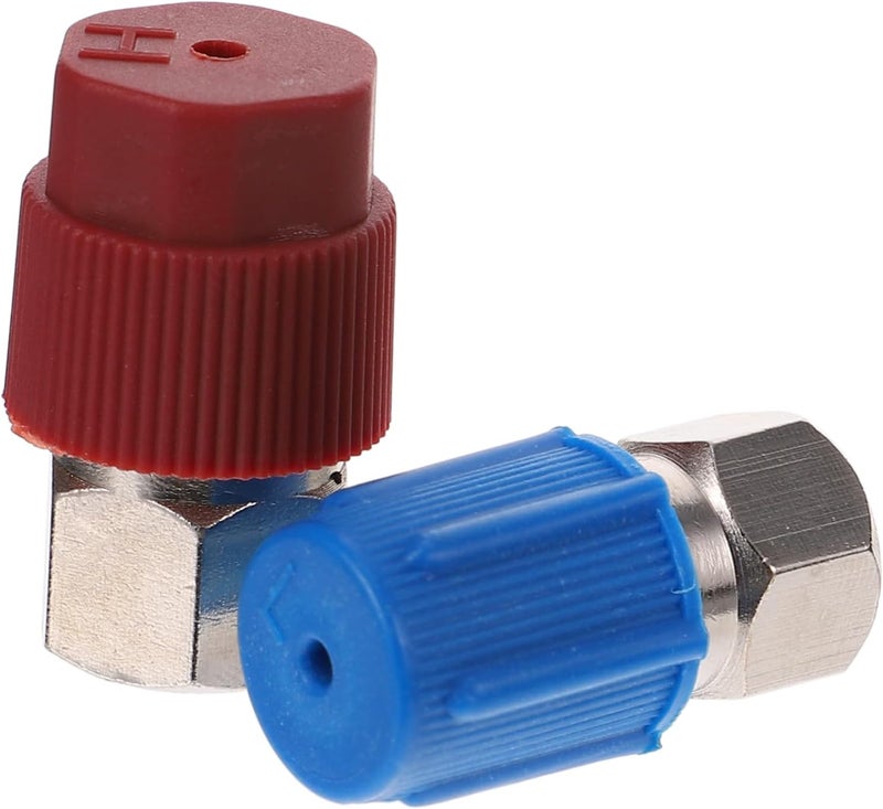 2Pcs High Low Quick Connect Couplers for Car to Adapters Reliable Access with Knobs Leak Design Color Coded - Image 1
