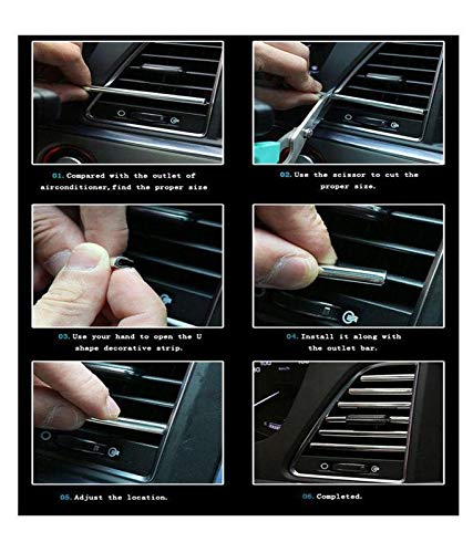 Guance AC Car Vent Chrome Car beeding for Tata Tigor(3 Meter) - Image 2