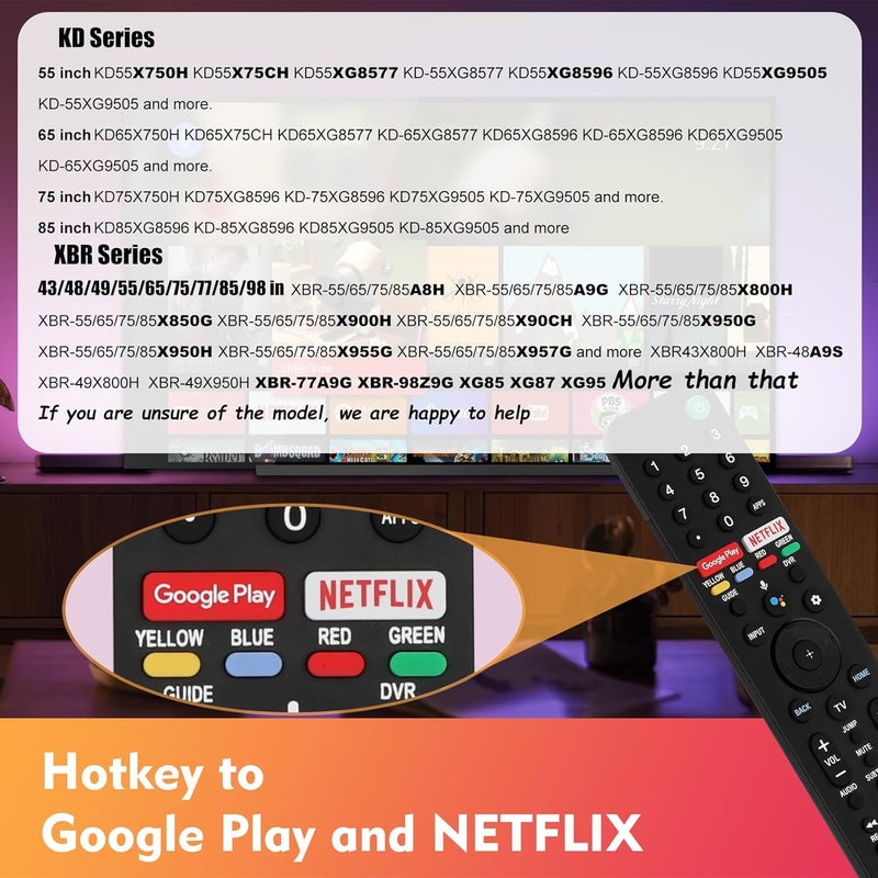 Feikeer RMF-TX500U for Sony Remote Replacement, All Sony Remote/Sony Bravia TV Voice Remote, 1 Year Full Warranty - Image 5