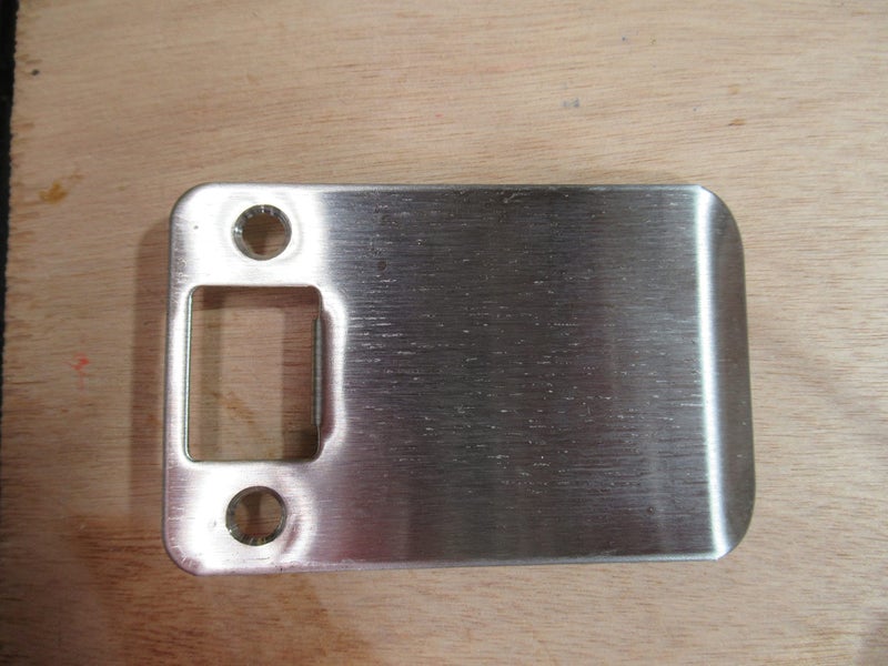 Don-Jo 9103-630 RC Extended Lip Strike Plate in Stainless Steel 3 1/2" Overall Length (3" from Screw Holes) - Image 3