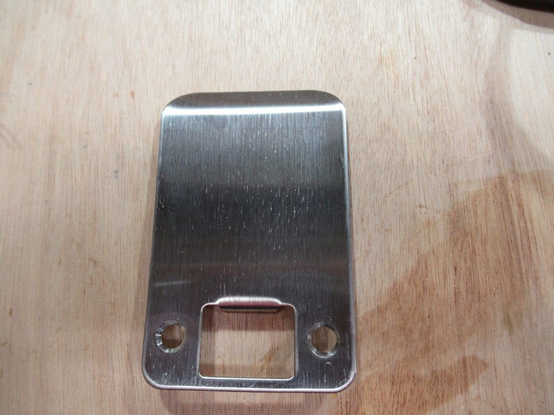 Don-Jo 9103-630 RC Extended Lip Strike Plate in Stainless Steel 3 1/2" Overall Length (3" from Screw Holes) - Image 2