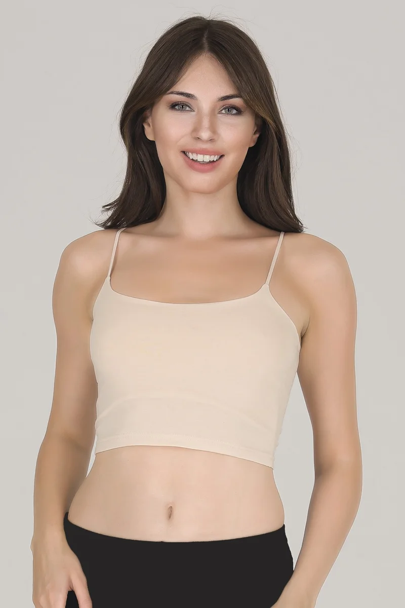 Sensu Women's Rope Strap Skin Crop Bustier BST1003
