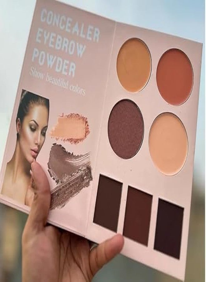 SIXPLUS All-in-One Makeup Book, Foldable Palette, Multi Shades, Contour, Blush, Highlight, Eyeshadow (Black) - Image 3